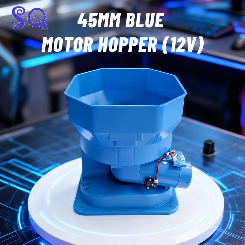 Arcade Vending & Laundry - Hopper Motor Biru 45mm 12V Persegi/Bulat